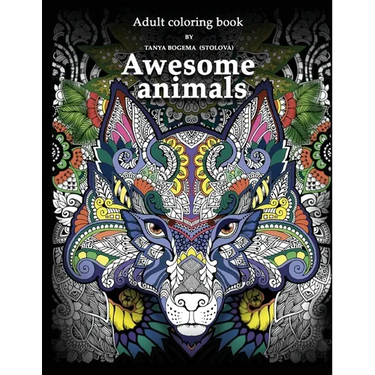 Adult Coloring Book: Awesome animals