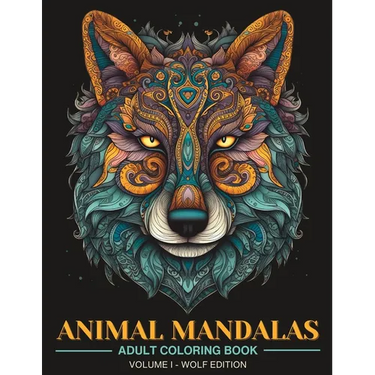 Animal Mandalas: Adult Coloring Book for Stress Relief and Relaxation