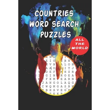 Countries Word Search Puzzles All the World: 6x9' 100 pages Word Search Book Puzzle for Kids Age 8 up and Adults, Educational Notebook in Matt Cover