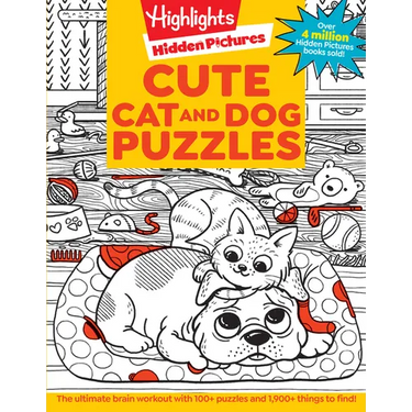 Cute Cat and Dog Puzzles: Cute Cat and Dog Puzzles (Hidden Pictures Puzzles) Cat & Dog Puzzles Activity Book for Kids with 144 Pages of Cute and Fun P