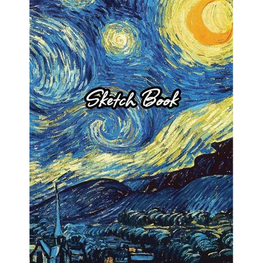 Sketch Book: Drawing Notebook for Sketching, Doodling, Writing, Art Journaling, A4 Sketchbook (Van Gogh Art Cover Vol.1)