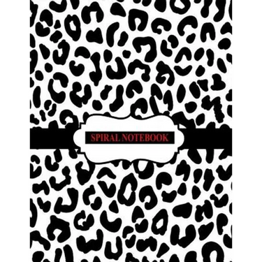 Spiral Notebook: Black and White Leopard Notebook, Spiral Journal/ Notebook with Blank Pages - Total 100 Pages Sheets, Size 8.5 x 11