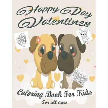 Valentine's Day Coloring Book for Kids: Lovely animals coloring books, Valentine's day coloring book, Baby books valentines day, Valentines day toddle