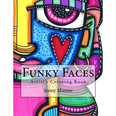 Funky Faces: Adult Coloring Book
