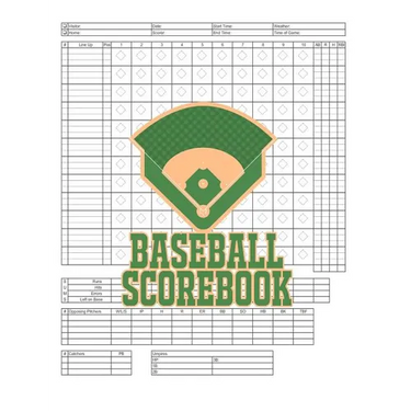Baseball Scorebook: 100 Scoring Sheets For Baseball and Softball Games, Glover's Scorebooks, Large (8.5X 11)