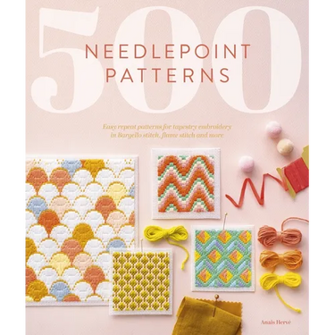 500 Needlepoint Patterns: Easy Repeat Patterns for Tapestry Embroidery in Bargello Stitch, Flame Stitch and More