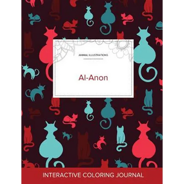 Adult Coloring Journal: Al-Anon (Animal Illustrations, Cats)