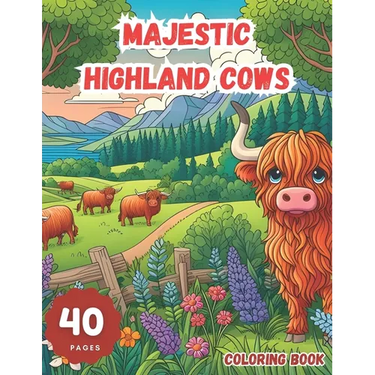 Majestic Highland Cows: An Intricate Coloring Journey: Experience the Beauty and Serenity of Scotland's Iconic Creatures Through Detailed Illustration