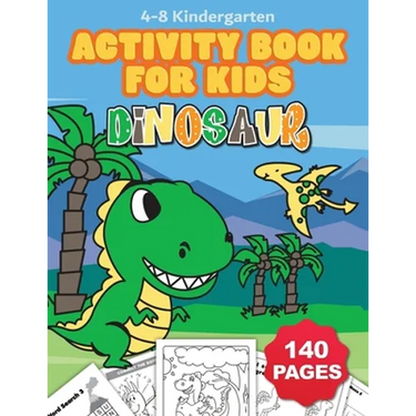 Jumbo Dinosaur Coloring and Activity Book for Kids Ages 4-8: Includes Counting, Matching Games, Mazes, Coloring Pages, Dot to Dot, Word Searches, Draw