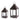 Footed Iron Metal Lantern (Set of 2)
