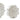 White Washed Stone Flower Decor (Set of 3)