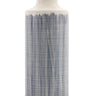 Terra Cotta Floor Vase with Navy Criss Cross Pattern 24.75"H