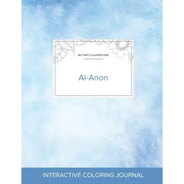Adult Coloring Journal: Al-Anon (Butterfly Illustrations, Clear Skies)
