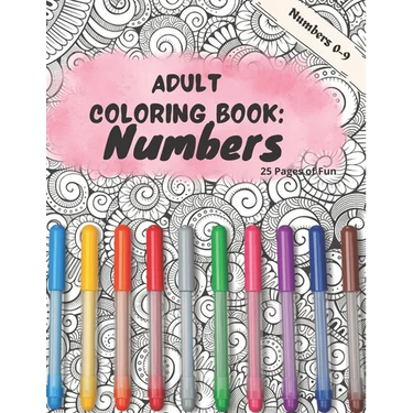 Adult Coloring Book: Numbers