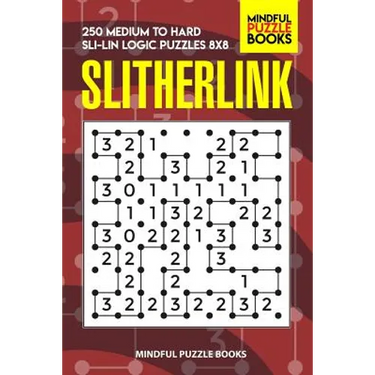 Slitherlink: 250 Medium to Hard Sli-Lin Logic Puzzles 8x8
