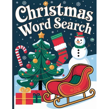 Christmas Word Search Book: Word Find Book for Christmas, Holiday Word Search Books, Family Word Search Book, Fun Activity Book for Adults