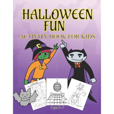 Halloween Fun Activity Book Ages 5-7: Connect The Dots - Spot The Difference - Maze - Word Search - Dot to Dot - Word Search for Kids - Kids Activitie
