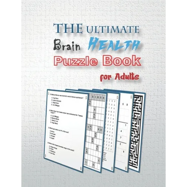 The Ultimate Brain Health Puzzle Book for Adults: word search, sudoku hard, Trivia, Kakuro, and mazes 8,5"x11" 106 pages