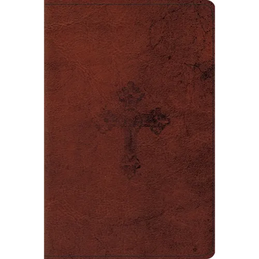 ESV Compact Bible (Trutone, Walnut, Weathered Cross Design)