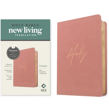 NLT Compact Bible, Filament Enabled (Leatherlike, Holy Dusty Pink, Red Letter)