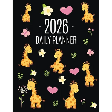 Cute Giraffe Planner 2026: Pretty Organizer for All Your Weekly Appointments Cool Safari Jungle Animal Scheduler: January-December 2026
