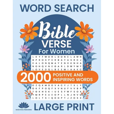 Word Search Bible Verse for Women (Large Print): Positive and Inspiring Brain Games Word Find Puzzles, Encouraging Faith, Religion and Psalms for Adul