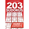 203 Sudokus: A DIFFICULT SUDOKU book with solutions