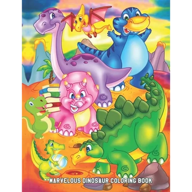 Marvelous Dinosaur Coloring Book: Easy Educational Coloring Pages of Dinosaurs for Boys & Girls Ages 2-4, 4-8