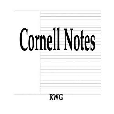 Cornell Notes: 100 Pages 8.5" X 11"