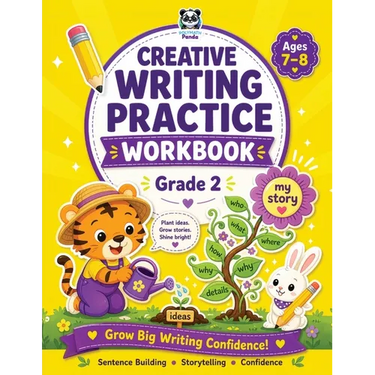 Creative Writing Practice Workbook for Grade 2: Second Grade Learners Copybook for Kids Ages 7-8 Fun & Interactive Language Educational Activities for