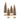 LED Lighted Bronze Bottle Brush Tree with Wood Base (Set of 4)