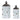 White Wood Lantern with Ornate Frosted Glass (Set of 2)