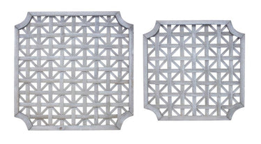 Woven Wood Square Wall Hanging (Set of 2)