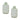 Sage Green Glass Jug Vase (Set of 2)