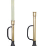 Metal Trumpet Taper Candle Holder (Set of 2)