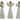 Beige Floral Etched Angel Figurine (Set of 3)