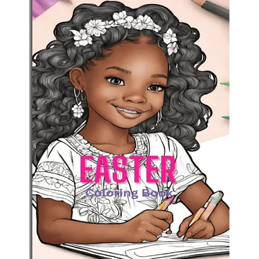 Easter Coloring Book for African American Girls