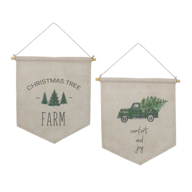Canvas Christmas Banner (Set of 2)