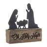 Holy Night Nativity Block with Metal Cut Out Scene 6"H