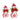 Nordic Snowflake Snowman Figurine with Pine Bow Accent (Set of 2)