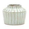 Rustic Carved Clay Vase 5"H