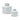 Ribbed Porcelain Vase with Washed Finish (Set of 2)