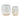 Two Tone Porcelain Planter with Leaf Design (Set of 2)