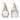 Modern Terra Cotta Gnome Figurine with Marble Finish (Set of 2)