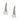 Modern Terra Cotta Gnome Figurine with Marble Finish (Set of 2)