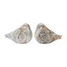 Terra Cotta Bird with Marble Design (Set of 2)