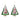 Gnome Pine Tree Ornament (Set of 12)