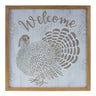 Metal Welcome Turkey Sign 20"SQ