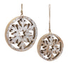 Wood Cut Out Snowflake Ornament (Set of 12)