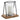 Modern Framed Candle Holder with Wood Base (Set of 2)